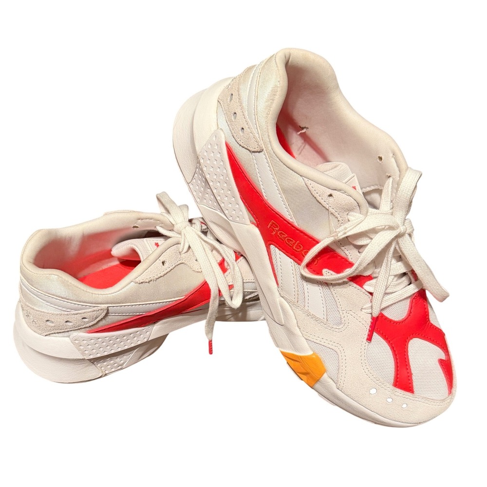 Reebok x Gigi Hadid Aztrek Double Sneakers White Neon Red DV5386 Mens 10